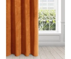 Eurofirany DIVA LINE RIA Minkšto aksomo naktinė užuolaida, 140X250 cm, kilpos / žiedai, spalva: ruda