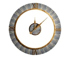 Eurofirany Rudas dekoratyvinis sieninis laikrodis, geležies ir MDF rėmas, 60x5x60 cm, maitinamas baterijomis, kaimiško stiliaus laikrodis, interjero detalė