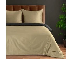 Eurofirany Medvilninio satino patalynės komplektas, 220x200 cm antklodės užvalkalas su 2 pagalvių užvalkalais, užtrauktukas, 125 g/m² svoris, lengva priežiūra, miegamojo tekstilė Patalynė