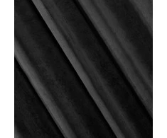 Eurofirany DIVA LINE RIA Minkšto aksomo naktinė užuolaida, 140X250 cm, kilpos / žiedai, spalva: juoda