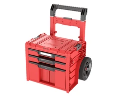 Q-Brick Įrankių dėžė Qbrick System PRO Cart 2.0 Plus Ultra HD Custom, raudonos spalvos, stalčių skaičius: 3