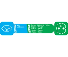 Kelioninis adapteris CH→EU, juodos spalvos (1508480)