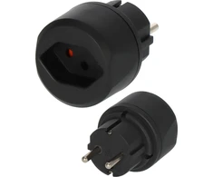 Kelioninis adapteris CH→EU, juodos spalvos (1508480)