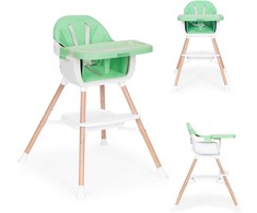 ECOTOYS 2 viename maitinimo kėdutė kūdikiams, žalia