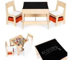 Vaikiškų baldų komplektas ECOTOYS su kreidine lenta