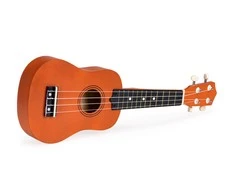 Medinė ukulelė gitara vaikams 4 stygų nailono ECOTOYS