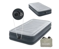 Pripučiamas čiužinys-lova INTEX Twin Comfort-Plush, Airbed W/Fiber-Tech RP su pompa,99x191x33cm