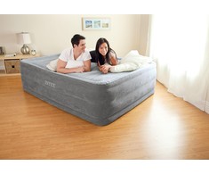 Pripučiamas čiužinys-lova INTEX Queen Comfort-Plush, Airbed W/Fiber-Tech RP su pompa,152x203x52cm