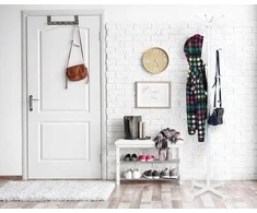 Modernhome Standing clothes hanger, baltas