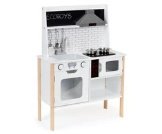 Medinė virtuvėlė vaikams + garsiniai žibintai ECOTOYS