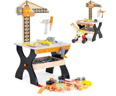 Medinės dirbtuvės vaikams, įrankių stalas ECOTOYS