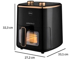 Gruzdintuvė ELDOM FRITTA fat-free fryer capacity 5.0 l adjustable temp. clock 1500 W Single 5 L Stand-alone Hot air fryer Juodas