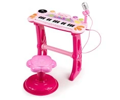 Pianinas su mikrofonu EcoToys, rožinis