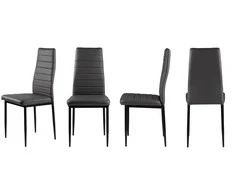 4-ių kėdžių komplektas ModernHome Prestige, juodas