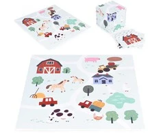 Didelis EVA putų kilimėlis vaikams Ūkis 90,5x90,5 cm 21 el. ECOTOYS