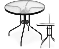 MultiGarden Apvalus stiklinis lauko stalas 80 cm