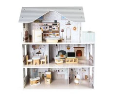 Ecotoys Lėlių namelis medinis Emma residence