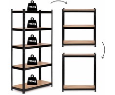 Metalinė sandėlio lentyna 180x90x40 cm rūsio garažui 5 lentynos 875 kg ModernHome