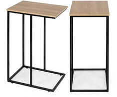Mobilus šoninis staliukas nešiojamam kompiuteriui su metaliniu rėmu, ModernHome