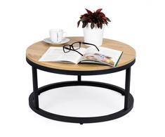 Modernhome Kavos staliukas Modern Home, 60 cm, juodas/rudas