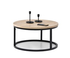 Modernhome Kavos staliukas Modern Home, 60 cm, juodas/rudas