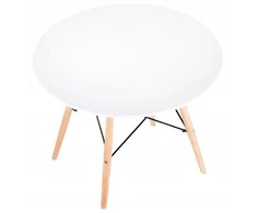 Modernhome Staliukas kavos modernus skandinaviškas balta stalviršis 60cm