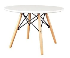 Modernhome Staliukas kavos modernus skandinaviškas balta stalviršis 60cm