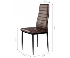 Modernhome PIECES Kėdė kėdžių rinkinys kėdžių svetainei 4 vnt. Brown
