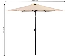 MultiGarden Smėlio spalvos sodo skėtis 270 cm