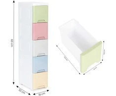 Plastikinė spintelė su stalčiais ModernHome, 83x32x18 cm