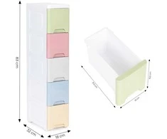 Plastikinė spintelė su stalčiais ModernHome, 83x32x18 cm