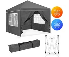 MultiGarden Sodo palapinė 3x3m. pilka + 4 sienos