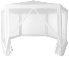 MultiGarden Baltas sodo paviljonas su tinkleliu