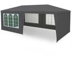 MultiGarden Komercinė sodo paviljono palapinė 3x6 m 6 sienų pilka