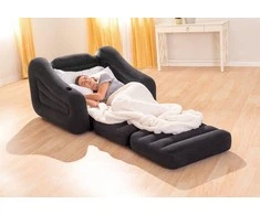 Intex Išskleidžiama sofa, tamsiai pilkos spalvos, 117x224x66cm