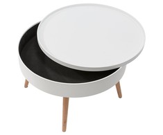 Modernhome Apvalus staliukas, baltas