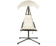 Pakabinamas sodo gultas ModernHome, 190x114x210 cm, smėlio spalvos