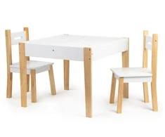 Stalas su dviem kėdėmis vaikiškų baldų komplektas ECOTOYS