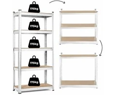Sandėlio lentyna 180x90x40 cm cinkuoto plieno 5 lentynos 875 kg ModernHome