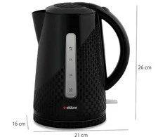 ELDOM C240 ​​cordless virdulys 2000W juodas 1.8L
