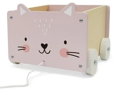 Ecotoys Medinis vagonėlis su virvute kaladėlėms Eco Toys