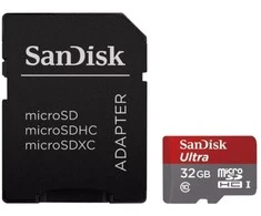 Atminties kortelė SANDISK Ultra Micro SDHC 32GB + SD Adapteris 100MB/s Class 10 UHS-I