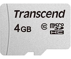 Atminties kortelė TRANSCEND 4GB Micro SD kortelė be adapterio, 10 klasė