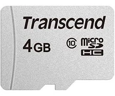 Atminties kortelė TRANSCEND 4GB Micro SD kortelė be adapterio, 10 klasė