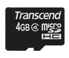 Atminties kortelė Tab Transcend MikroSDHC 4 GB klasė 4 (TS4GUSDC4)