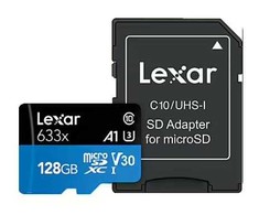 Atminties kortelė MEMORY Micro SDXC 128GB UHS-I/W/A LMSBLPL128G-BNANG LEXAR