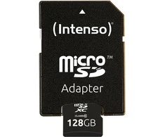 Atminties kortelė TRANSCEND Premium 128GB Micro SDXC UHS-I Class10 60MB/s MLC su adapteriu