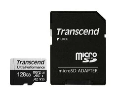 Atminties kortelė TRANSCEND 128GB Micro SD su adapteriu UHS-I U3 A2