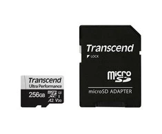 Atminties kortelė TRANSCEND 256GB Micro SD su adapteriu UHS-I U3 A2