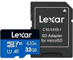 Atminties kortelė Karta Lexar Mėlyna Plus Micro SDHC 32 GB Class 10 UHS-I/U1 A1 V10 (LMSBLPL032G-BNANG)